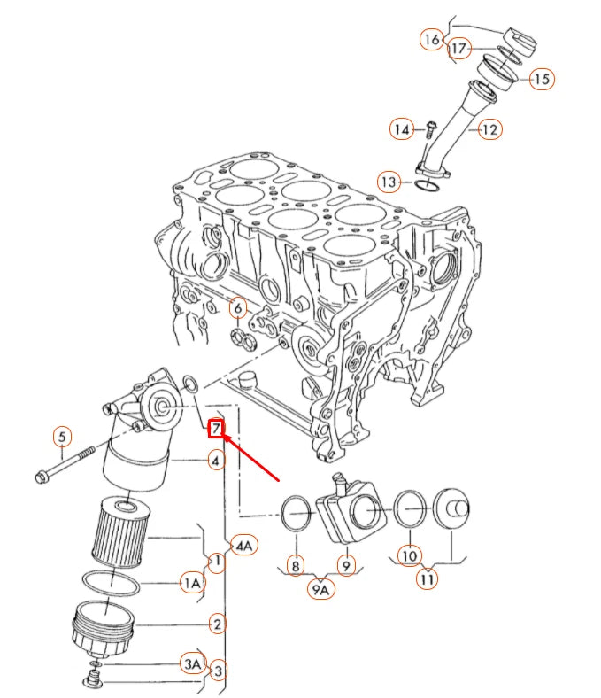 NEW AUDI A3 8P OIL FILTER HOUSING GASKET SEAL 066115111A ORIGINAL