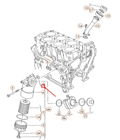 NEW AUDI A3 8P OIL FILTER HOUSING GASKET SEAL 066115111A ORIGINAL