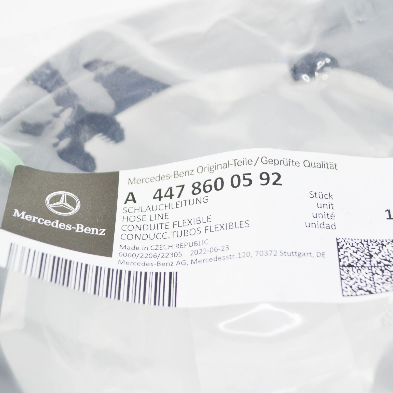 NEW MERCEDES-BENZ VITO W447 WINDSHIELD WIPER HOSE LINE A4478600592 ORIGINAL