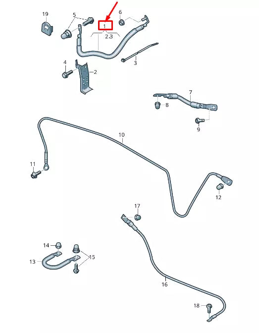 NEW AUDI A6 4A C8 ENGINE EARTH LINE 4K0971237