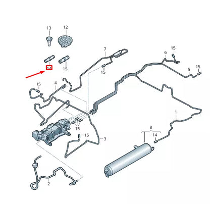 NEW VW TOUAREG 7P MK2 AIR LINE PUSH-ON CONNECTOR 7L0616757