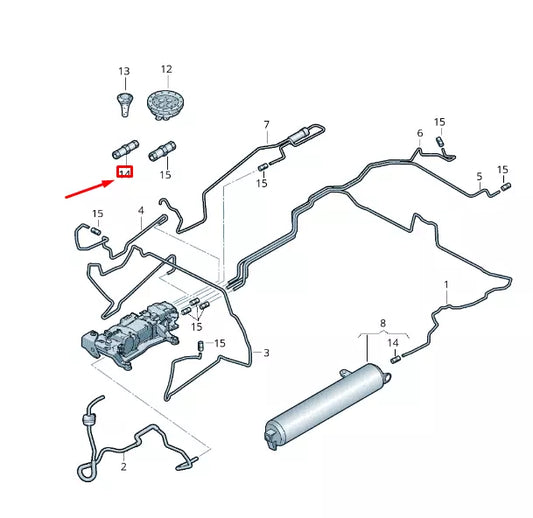 NEW VW TOUAREG 7P MK2 AIR LINE PUSH-ON CONNECTOR 7L0616757