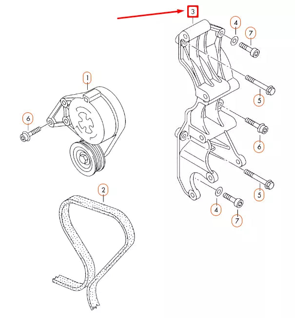 NEW AUDI TT 8N ALTERNATOR BRACKET 022260087D ORIGINAL