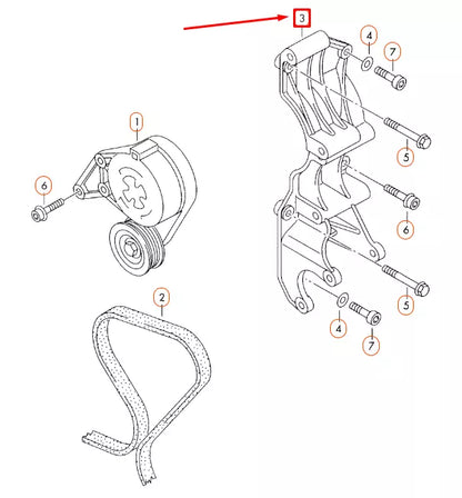 NEW AUDI TT 8N ALTERNATOR BRACKET 022260087D ORIGINAL