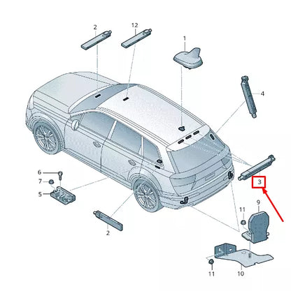 NEW AUDI Q7 4M RIGHT UPPER ANTENNA AMPLIFIER 4M0035225M