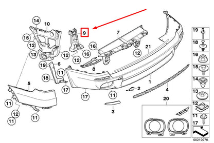 NEW BMW X5 E70 REAR RIGHT BUMPER BRACKET 51127226936 7226936 ORIGINAL