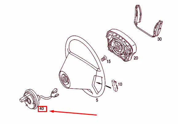 NEW MERCEDES-BENZ CL C215 STEERING WHEEL CONTACT SPIRAL A0004640318 ORIGINAL