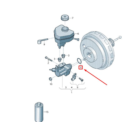 NEW VW TOUAREG 7P BRAKE SERVO AND BRAKE MASTER CYLINDER GASKET 7P0611243
