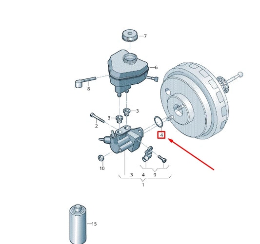 NEW VW TOUAREG 7P BRAKE SERVO AND BRAKE MASTER CYLINDER GASKET 7P0611243