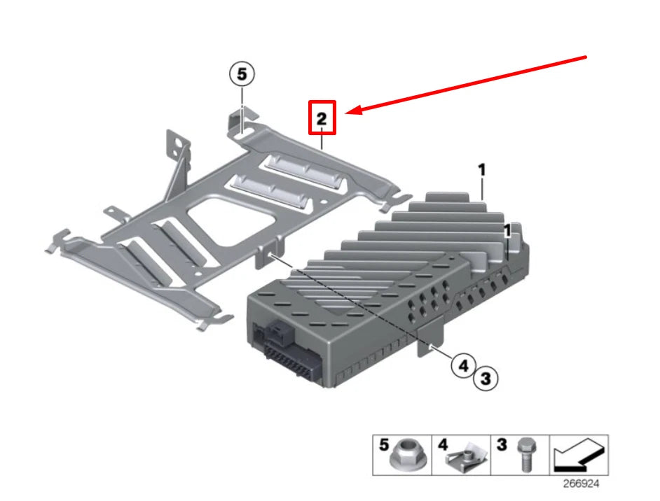 NEW BMW 3 F30, F80 AUDIO AMPLIFIER BRACKET 65159235506 9235506 ORIGINAL