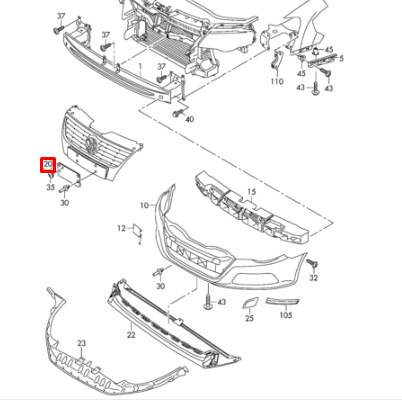 NEW VW PASSAT B6 FRONT BUMPER LICENSE BLACK PLATE BRACKET 3C8807285C9B9 ORIGINAL