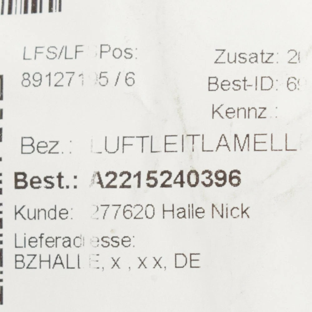 NEW MERCEDES-BENZ S W221 FRONT LEFT AIR FLOW SERRATION A2215240396 ORIGINAL