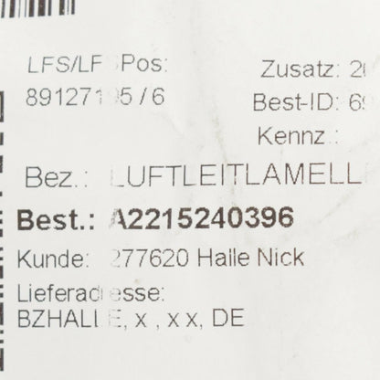 NEW MERCEDES-BENZ S W221 FRONT LEFT AIR FLOW SERRATION A2215240396 ORIGINAL