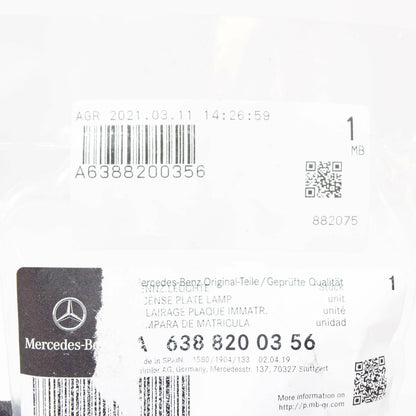 NEW MERCEDES-BENZ VITO W638 REAR LICENSE PLATE LAMP A6388200356 ORIGINAL
