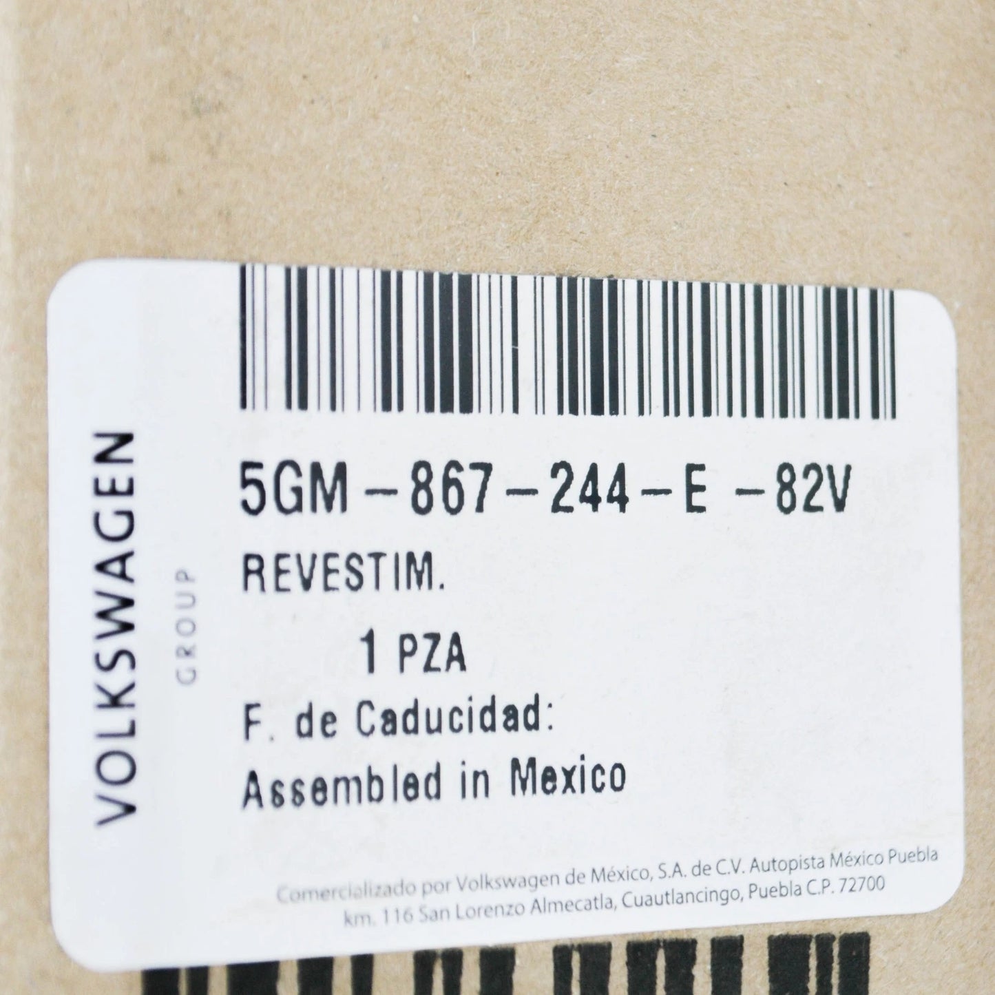 NEW VW GOLF VII 5G MK7 RIGHT UPPER B PILLAR TRIM 5GM867244E82V