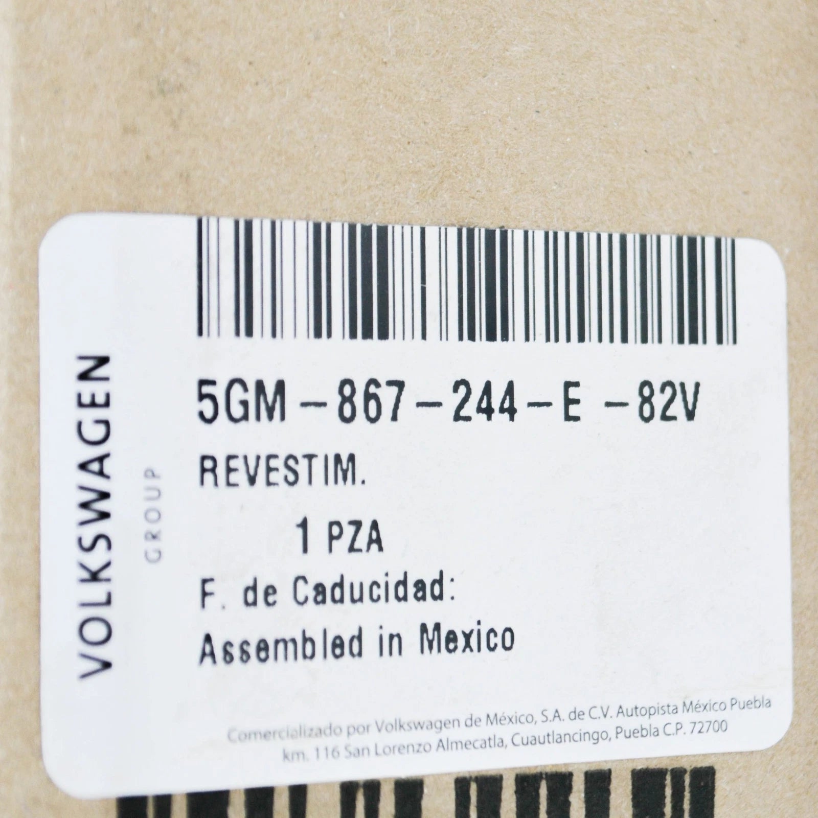 NEW VW GOLF VII 5G MK7 RIGHT UPPER B PILLAR TRIM 5GM867244E82V