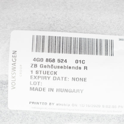 NEW AUDI A6 C7 FRONT RIGHT DOOR MIRROR LOWER COVER 4G085852401C ORIGINAL