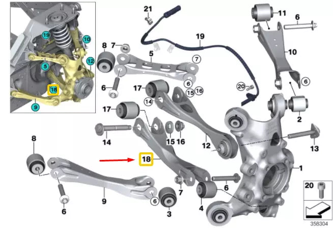 NEW BMW I3 I01 REAR SUSPENSION LEFT CAMBER LINK 33306867883 6867883 ORIGINAL