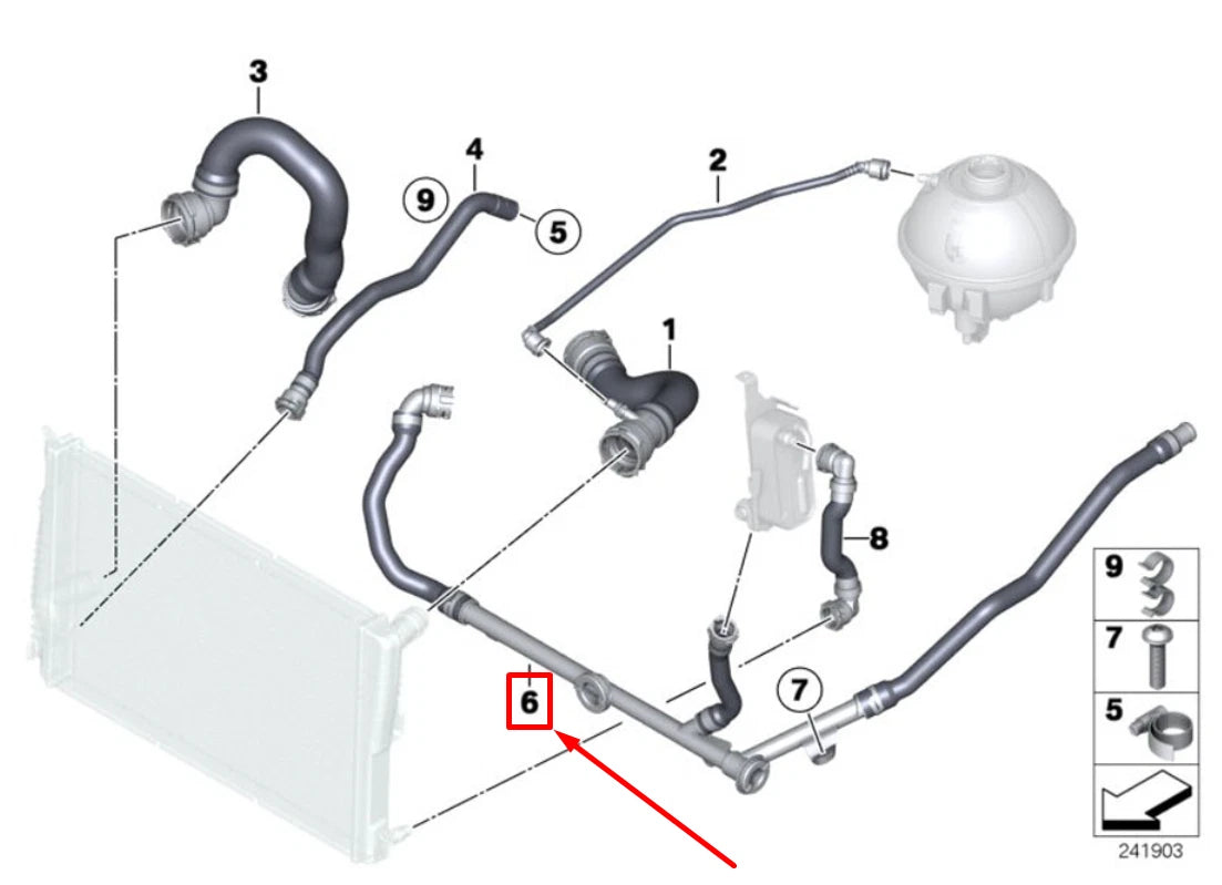 NEW BMW X3 F25 REFRIGERANT PIPE 17127646154 7646154 ORIGINAL