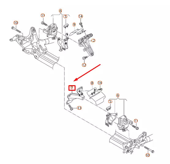 NEW AUDI A4 B8 LEFT SIDE ENGINE SUPPORT 8K0199307BF ORIGINAL