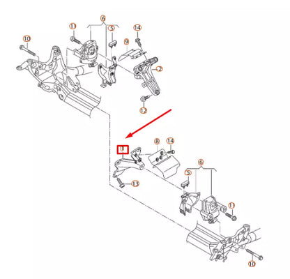 NEW AUDI A4 B8 LEFT SIDE ENGINE SUPPORT 8K0199307BF ORIGINAL