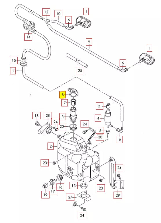 NEW AUDI R8 07-15 WINDSCREEN WASHER BOTTLE CAP COVER 400955277