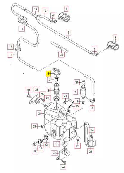 NEW AUDI R8 07-15 WINDSCREEN WASHER BOTTLE CAP COVER 400955277
