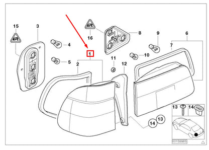 NEW BMW 5 E39 REAR RIGHT TAILLIGHT 63216900216 6900216 ORIGINAL