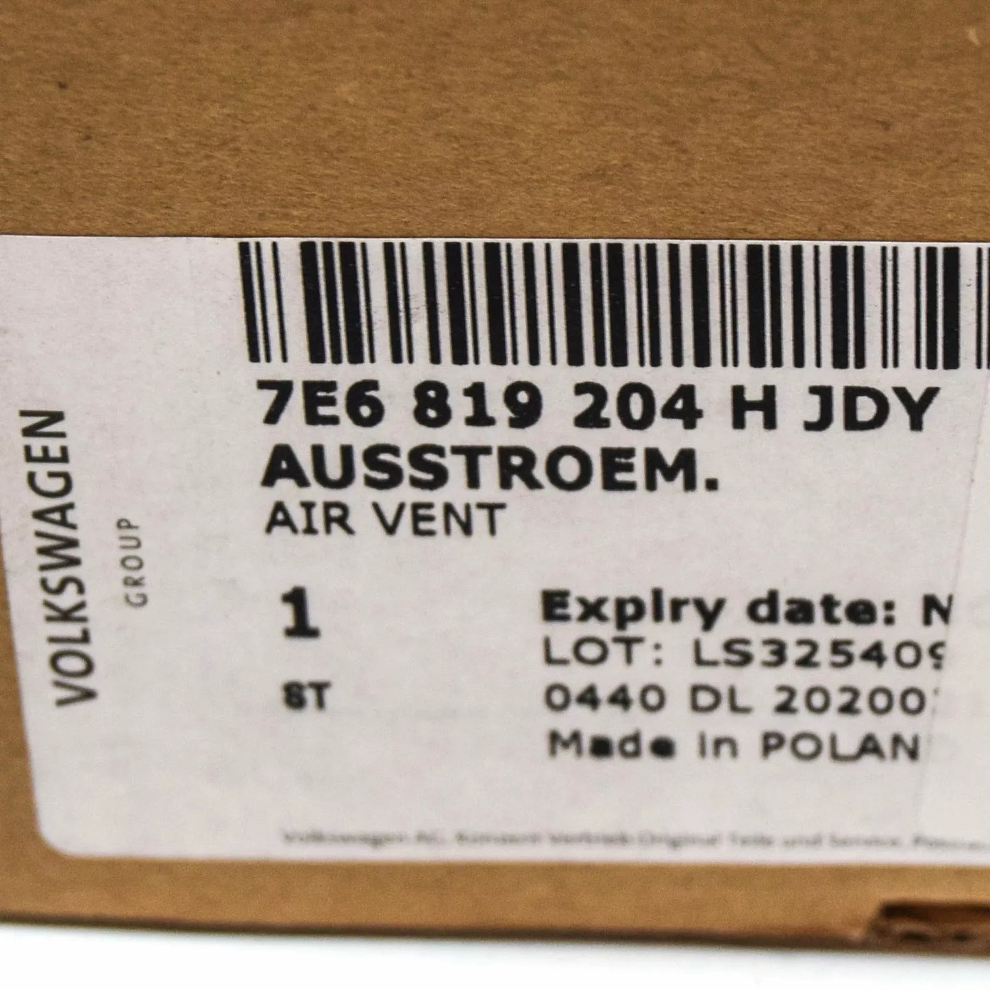 NEW VW TRANSPORTER T6 FRONT RIGHT AIR VENT RHD 7E6819204HJDY
