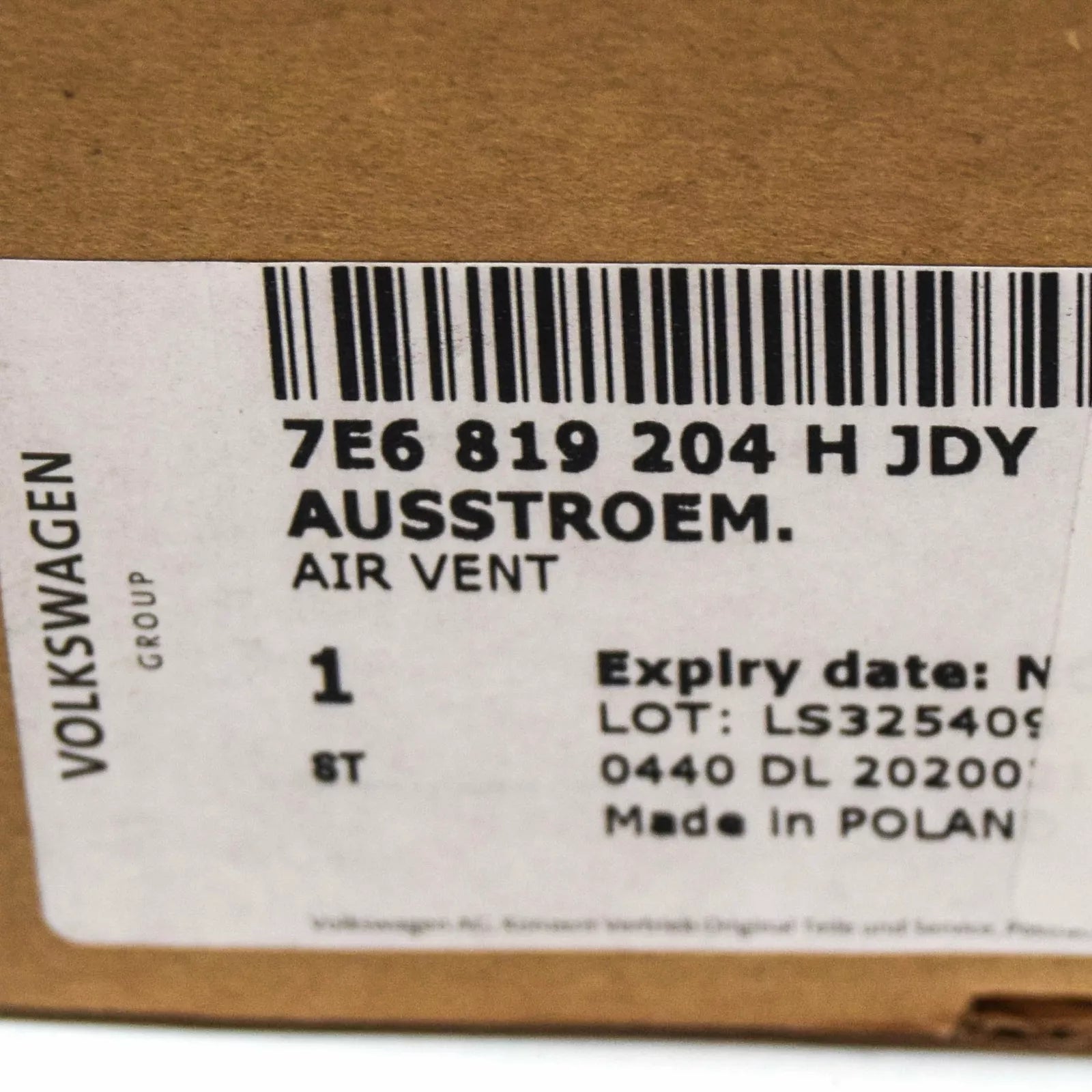 NEW VW TRANSPORTER T6 FRONT RIGHT AIR VENT RHD 7E6819204HJDY