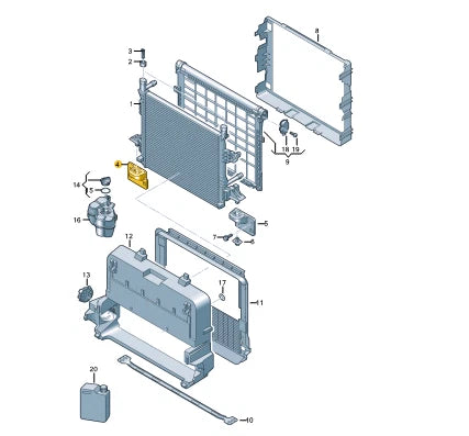 NEW VOLKSWAGEN ID.3 E11 RIGHT RADIATOR HOLDER 1EA121367F ORIGINAL