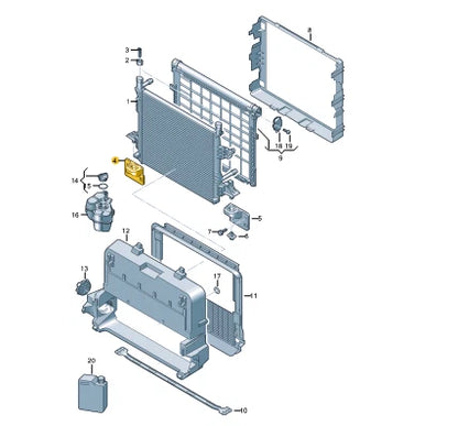 NEW VOLKSWAGEN ID.3 E11 RIGHT RADIATOR HOLDER 1EA121367F ORIGINAL