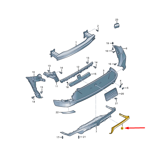 new cupra formentor rear diffuser right cap 5ff807494 original
