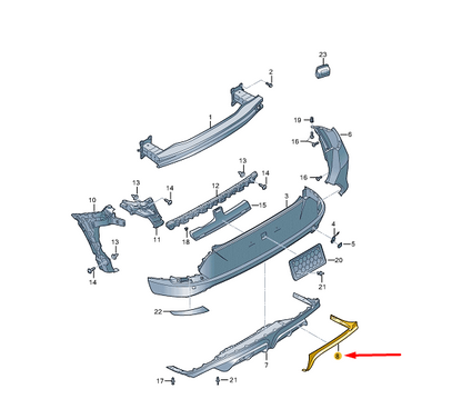 new cupra formentor rear diffuser right cap 5ff807494 original