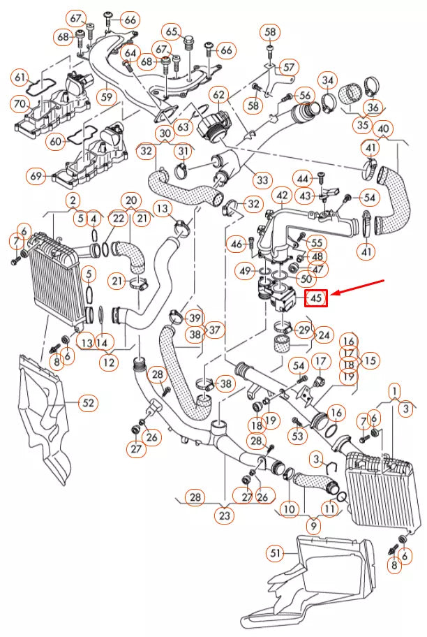 NEW AUDI Q7 4L THROTTLE BODY VALVE 059145950L ORIGINAL