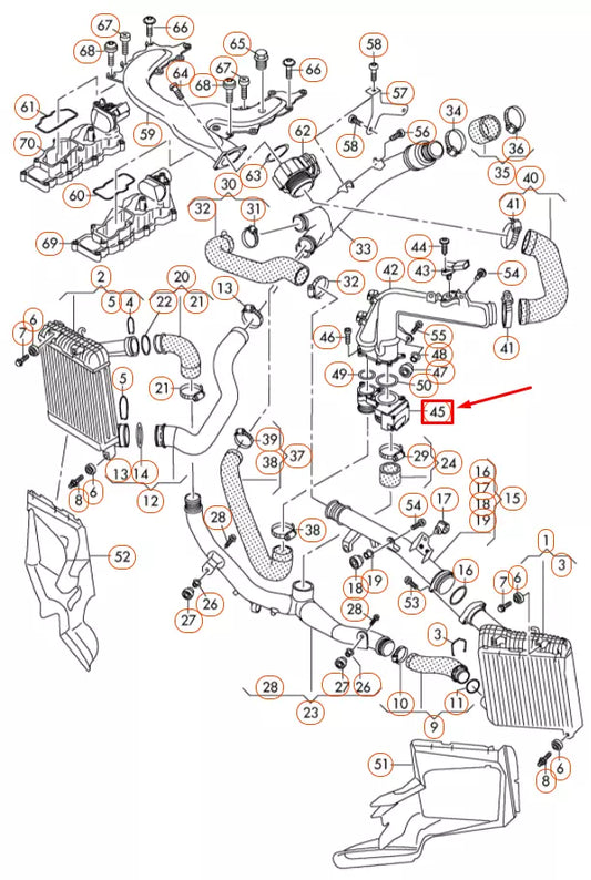 NEW AUDI Q7 4L THROTTLE BODY VALVE 059145950L ORIGINAL