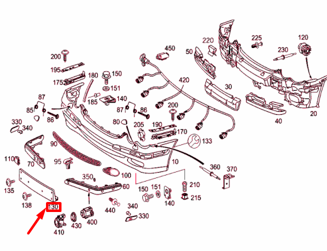NEW MERCEDES-BENZ C W203 FRONT LICENSE PLATE HOLDER USA A2038853381 ORIGINAL