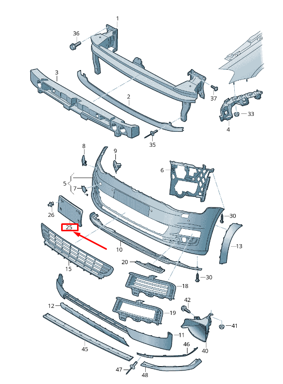 new vw golf vii 5g mk7 front license plate holder 5g0807287ab9b9 original