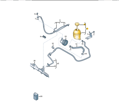 new volkswagen crafter 2e power steering fluid tank reservoir 2e0422371 original