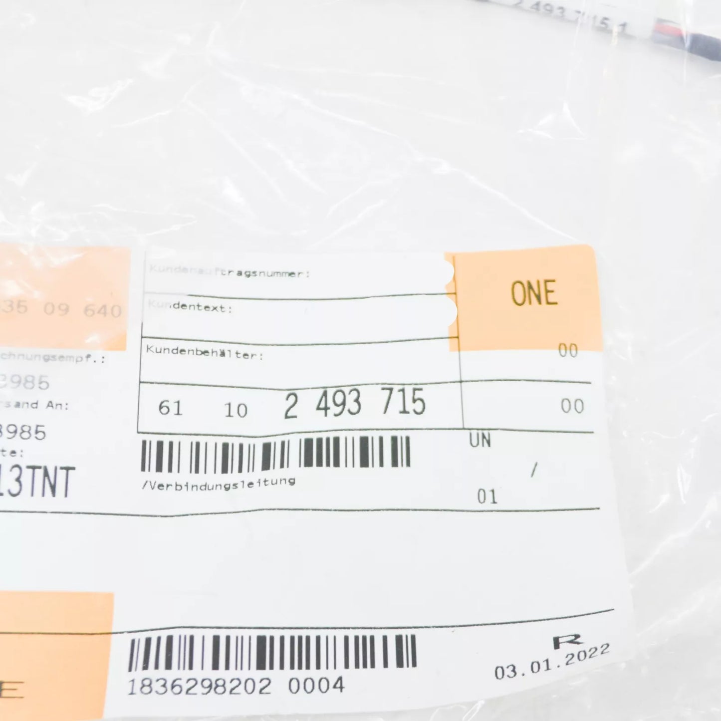 NEW BMW 5 E39 M SPORT STEERING WHEEL CONNECTING LINE 61102493715 2493715