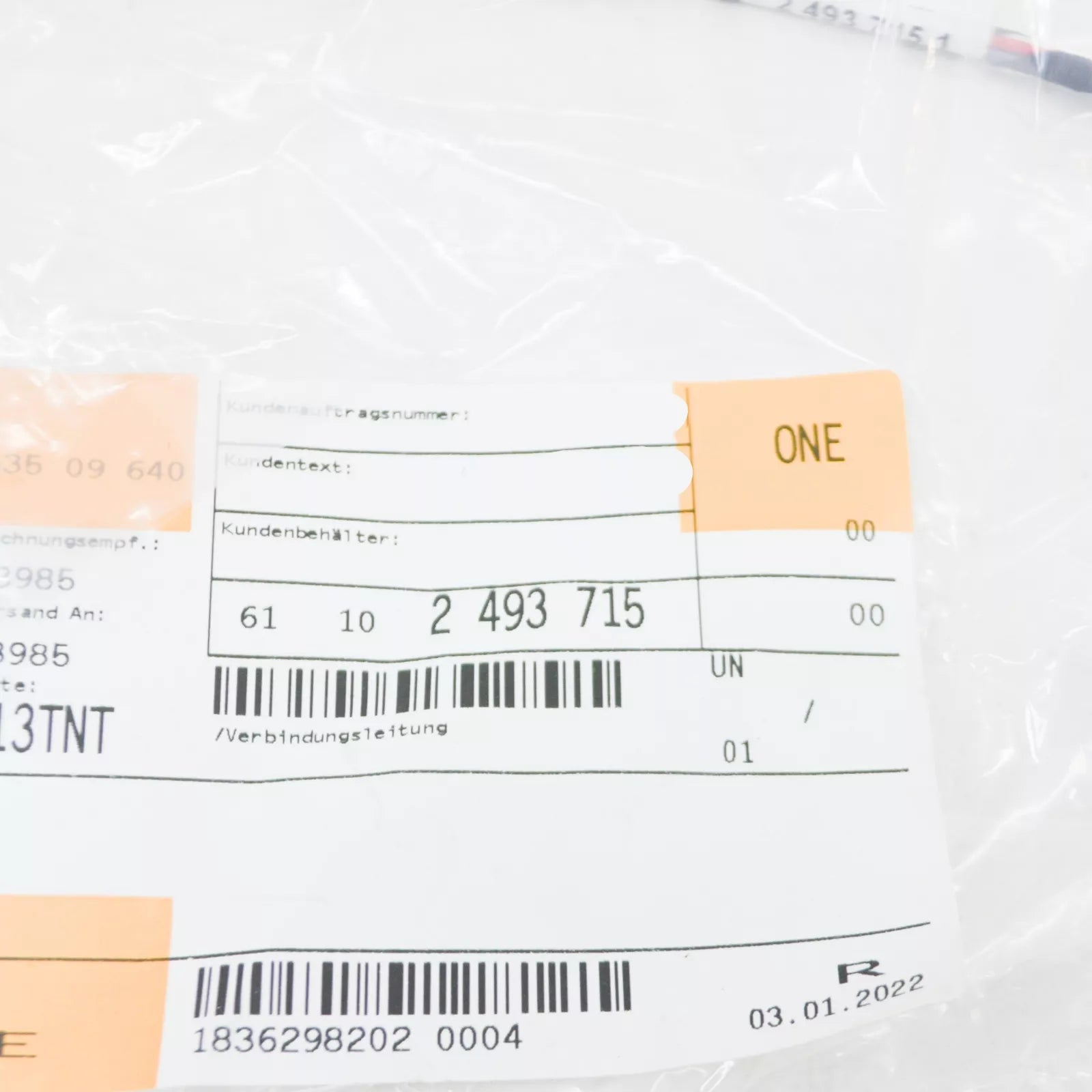 NEW BMW 5 E39 M SPORT STEERING WHEEL CONNECTING LINE 61102493715 2493715