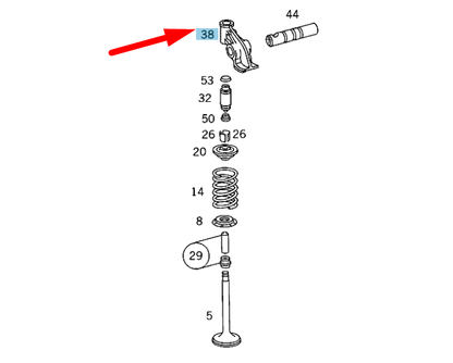 new mercedes-benz sl r129 rocker arm a1030501033 original