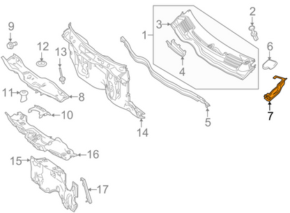 NEW MERCEDES BENZ VITO W447 COWL END RIGHT COVER A44788426749051 ORIGINAL