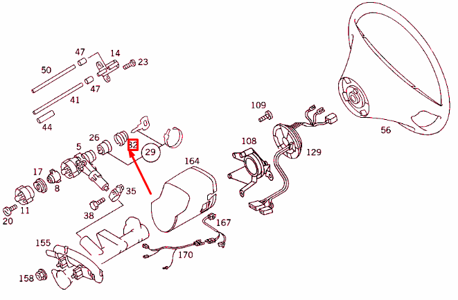 NEW MERCEDES-BENZ E W124 IGNITION LOCK SHIELD COVER A1244622823 ORIGINAL