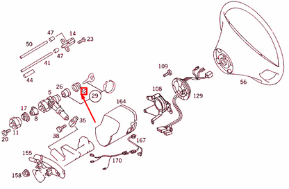 NEW MERCEDES-BENZ E W124 IGNITION LOCK SHIELD COVER A1244622823 ORIGINAL