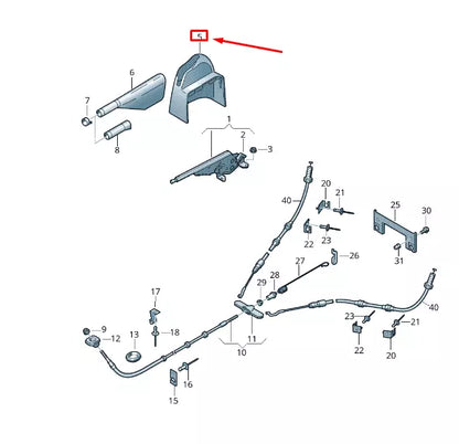 NEW VW TRANSPORTER VI T6 HANDBRAKE HANDLE CONSOLE TRIM RHD 7H2711464A82V
