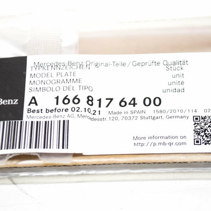 NEW MB GLE W166 REAR TRUNK BOOTLID EMBLEM BADGE A1668176400