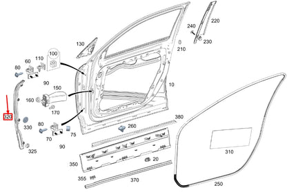 NEW MERCEDES-BENZ GLB X247 FRONT RIGHT DOOR COVER STRIP A2477209803 ORIGINAL