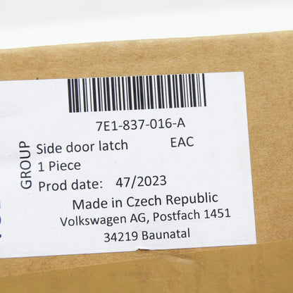 NEW VOLKSWAGEN TRANSPORTER T6 FRONT RIGHT DOOR LOCK LHD 7E1837016A ORIGINAL