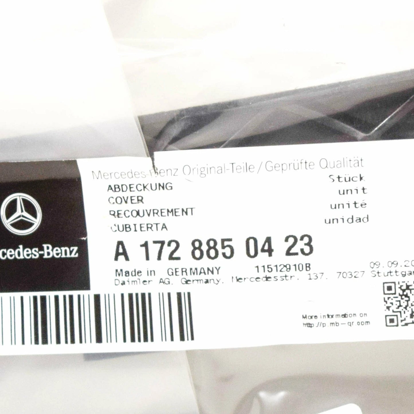 NEW MB SLK R172 FRONT RIGHT FOG LIGHT GRILLE A1728850423 ORIGINAL